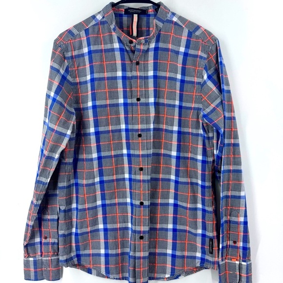 Scotch & Soda Blue and Red Casual Button Down Shirt - Picture 3 of 10